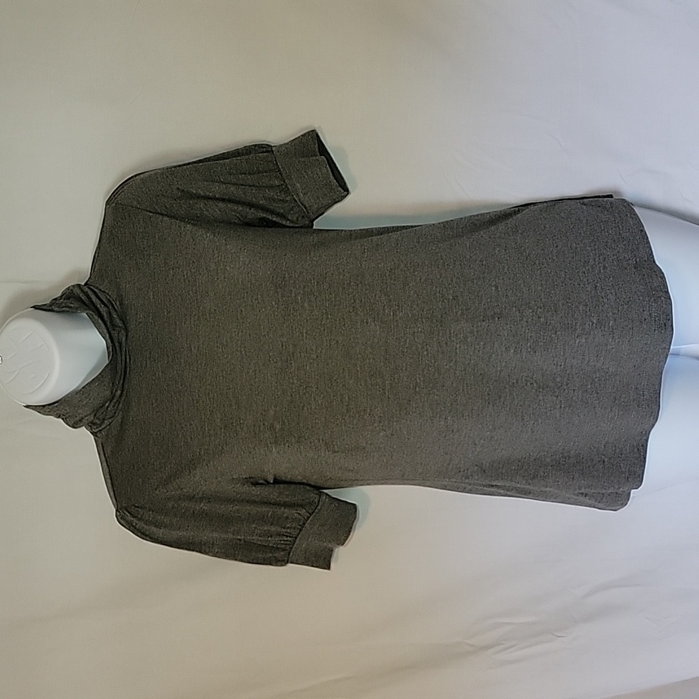 Loft mock turtleneck short sleeve dark grey xs sweater